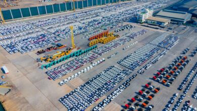 خودروهای هیوندای و کیا در بندر صادراتی کره‌جنوبی